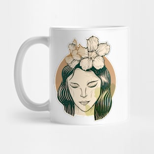 Beautiful woman face Mug